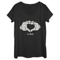 thumbnail image 1 of Women's Mickey & Friends Mickey Mouse Glove Heart  Scoop Neck Black 2X Large, 1 of 3