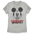 thumbnail image 1 of Women's Mickey & Friends Mickey Mouse Retro Headshot Graphic Tee Athletic Heather X Large, 1 of 4
