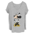 thumbnail image 1 of Women's Mickey & Friends Minnie Mouse Portrait Distressed  Graphic T-Shirt, 1 of 4
