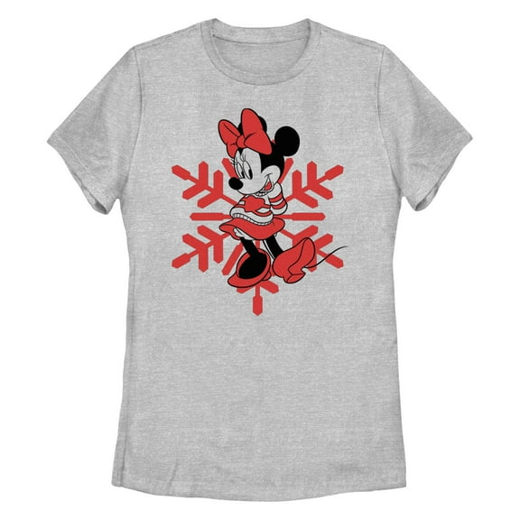 Women's Mickey & Friends Minnie Snowflake  Graphic T-Shirt