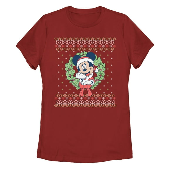 Women's Mickey & Friends Mouse Wreath Graphic T-Shirt