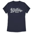 thumbnail image 1 of Women's Mickey & Friends Retro Birthday Kid Graphic Tee Navy Blue Large, 1 of 4