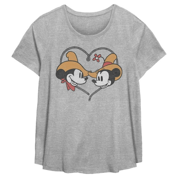 Women's Mickey & Friends Retro Cowboy Lovers  Graphic T-Shirt