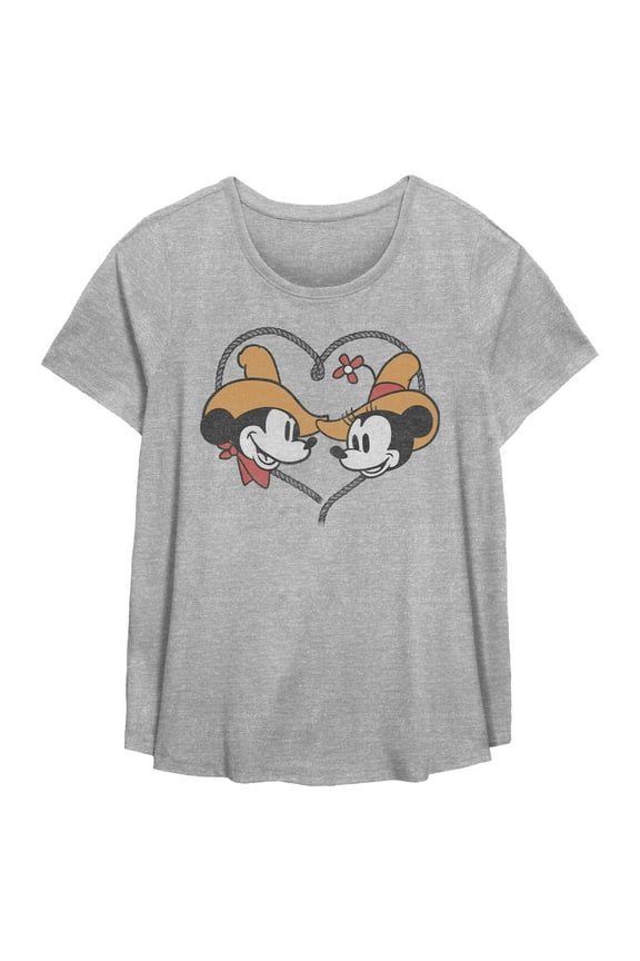 Women's Mickey & Friends Retro Cowboy Lovers Graphic T-Shirt
