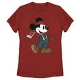 thumbnail image 1 of Women's Mickey & Friends Retro Lumberjack Mickey Mouse  Graphic Tee Red Large, 1 of 4