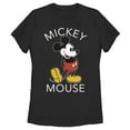thumbnail image 1 of Women's Mickey & Friends Retro Mickey Mouse Pose  Graphic Tee Black Large, 1 of 9