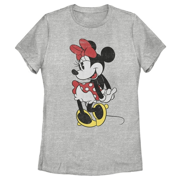 Women's Mickey & Friends Retro Minnie Graphic Tee Athletic Heather Large