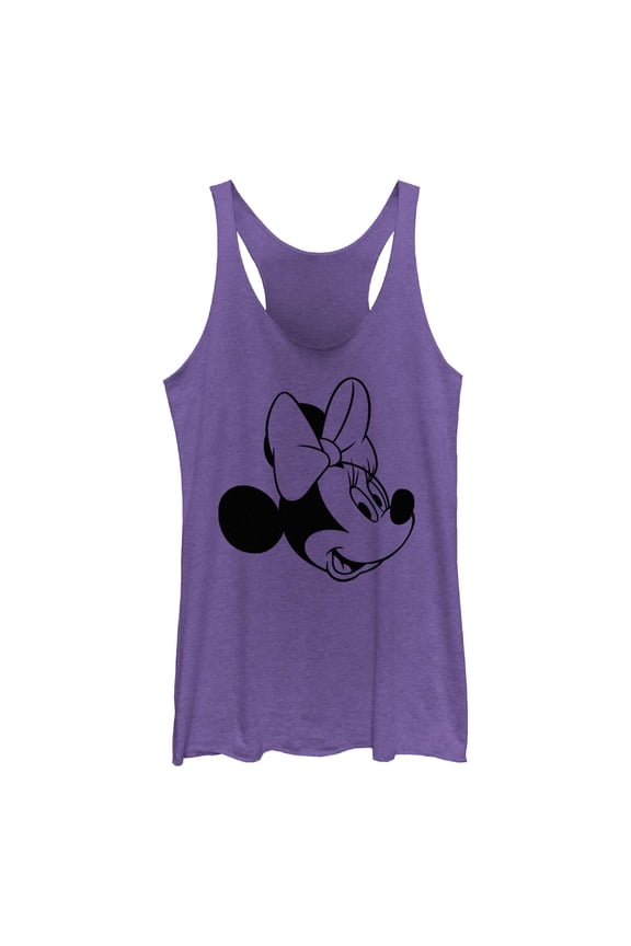 Women's Mickey & Friends Simple Minnie Racerback Tank Top