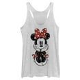 thumbnail image 1 of Women's Mickey & Friends Sitting Minnie Sketch  Racerback Tank Top White Heather Large, 1 of 4