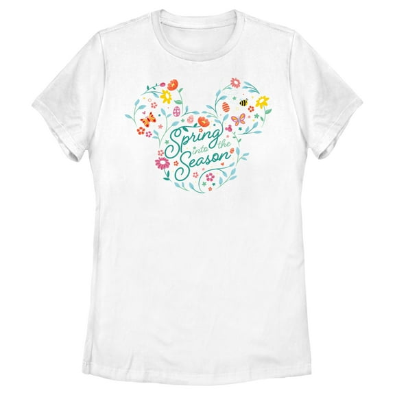 Women's Mickey & Friends Spring Into the Season Graphic Tee White X Large