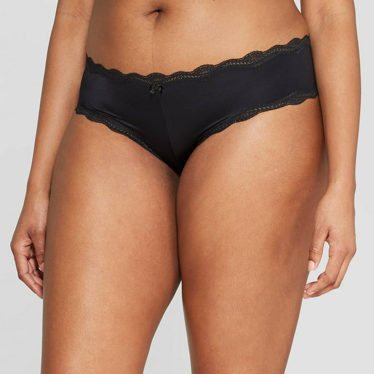 Women's Lace Back Tanga Lingerie Underwear - Auden™ Black XXL
