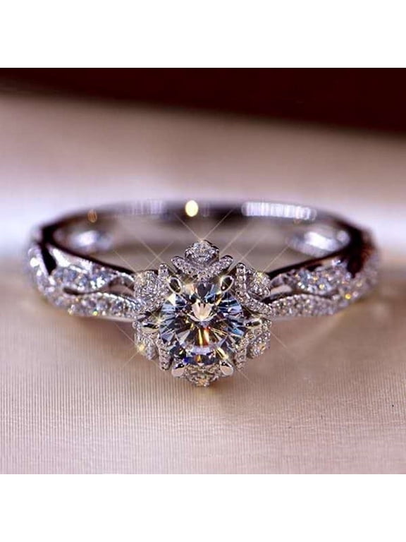 Women's Micro-Inlaid Hollow Starry Artificial Diamond Ring