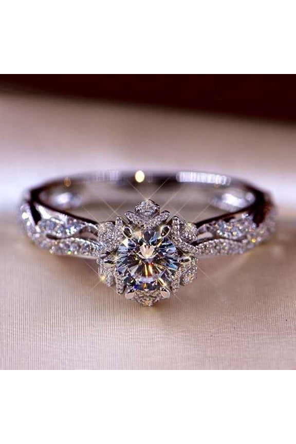 Women's Micro-Inlaid Hollow Starry Artificial Diamond Ring