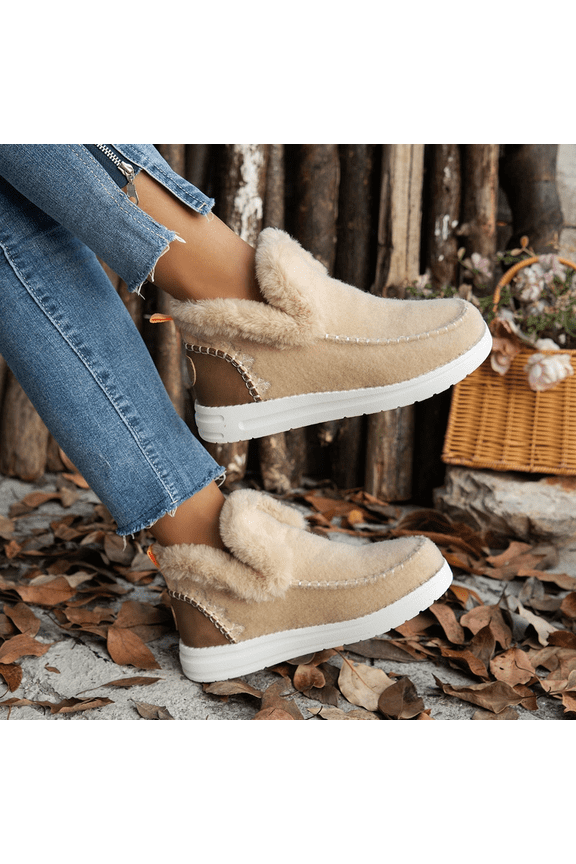 Women’s Micro-Suede Winter Slippers with Memory Foam Cushion, Soft Plush Fleece Lining, Faux Fur-Style Collar, Warm Indoor Outdoor Non-Slip House Shoes