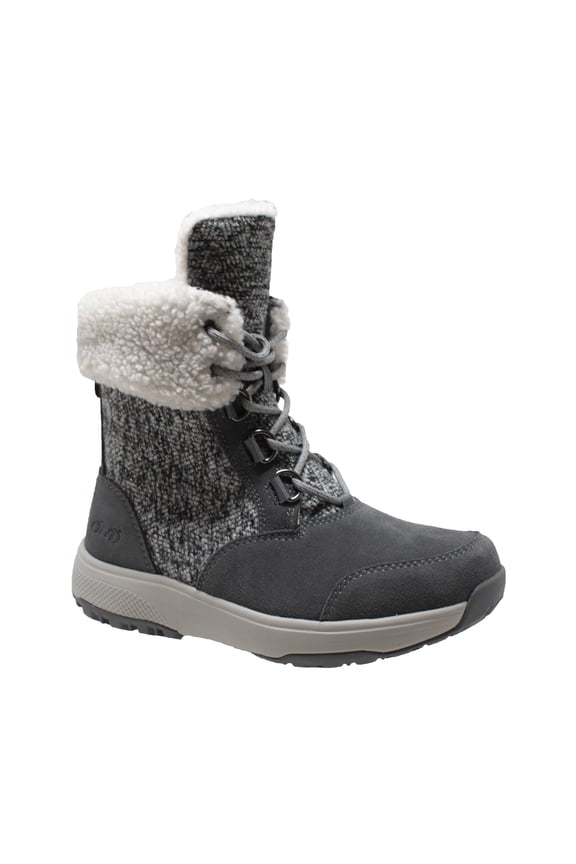 Women's Microfleece Lace Winter Boot Grey
