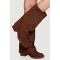 thumbnail image 1 of Women's Mid Calf Block Heel Fold Over Boots, 1 of 3