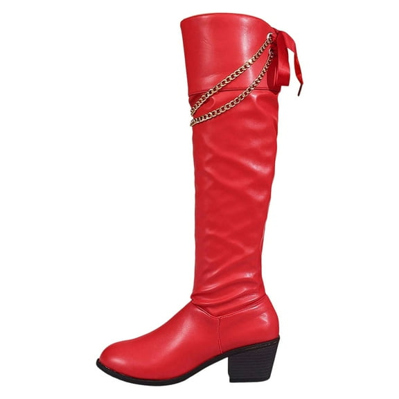 Women's Mid-Calf Boots Low Heel Round Toe Back Lacing for Fall and Winter Comfort and Style