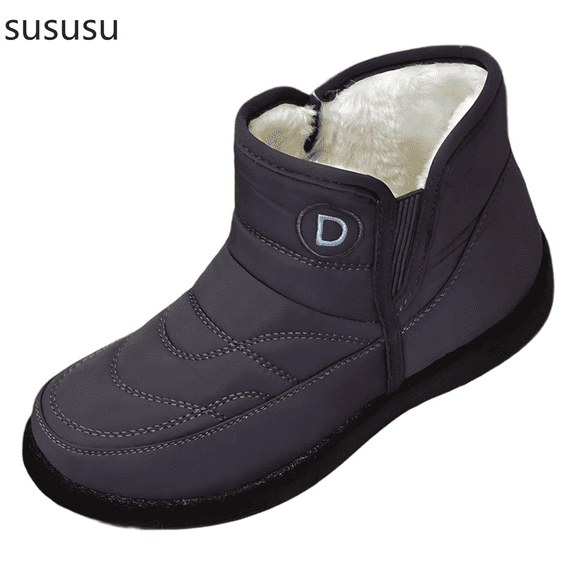 Women's Mid Calf Boots On Winter Casual Shoes With Thick Comfortable Mid Heel Design For All Day Wear And Versatile Outfits