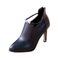 thumbnail image 1 of Women's Mid-Calf Boots Pointed Toe High Heel Sweet Cool Fall Winter Fashion Boots, 1 of 7