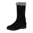 thumbnail image 1 of Women's Mid-Calf Boots Warm Lined Boots Side Zipper Comfortable Casual Outdoor Footwear for Everyday Relaxation, 1 of 9