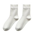 thumbnail image 1 of Women's Mid Calf Socks Plain Soft Feel Ribbed Socks Casual Daily Fall Crew Socks, 1 of 4