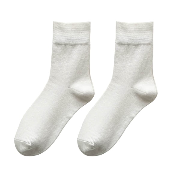 Women's Mid Calf Socks Plain Soft Feel Ribbed Socks Casual Daily Fall Crew Socks
