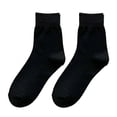 thumbnail image 1 of Women's Mid Calf Socks Plain Soft Feel Ribbed Socks Casual Daily Fall Crew Socks, 1 of 3