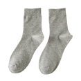 thumbnail image 1 of Women's Mid Calf Socks Plain Soft Feel Ribbed Socks Casual Daily Fall Crew Socks, 1 of 3
