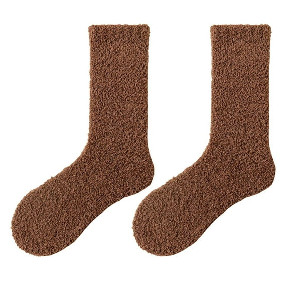 Women's Mid Calf Thermal Socks for Cold Weather Comfortable Everyday Wear with Solid Design