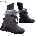 thumbnail image 1 of Women's Mid Calf Winter Boots Outdoor Booties With Thick Comfortable Platform Heel Casual Shoes For Cold Weather, 1 of 7