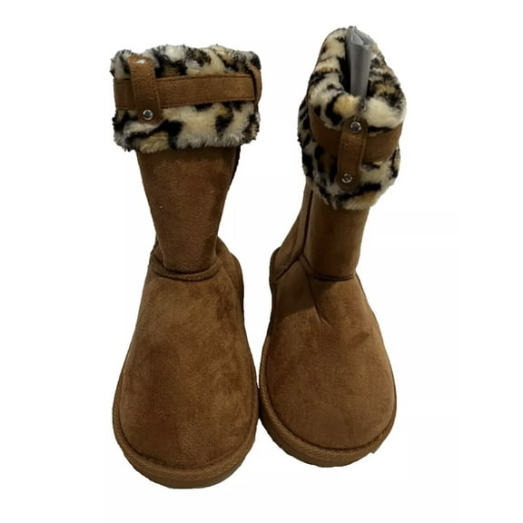Women's Mid-Calf Winter Boots With Animal Print