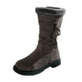 thumbnail image 1 of Women's Mid-Calf Winter Suede Boots With Side Zipper Lined Casual Footwear For Style Comfort And Warmth, 1 of 8