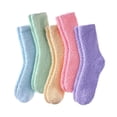 thumbnail image 1 of Women's Mid Socks Soft Plush Lined Plain Warm Crew Socks Cozy Winter Wear Socks, 1 of 2