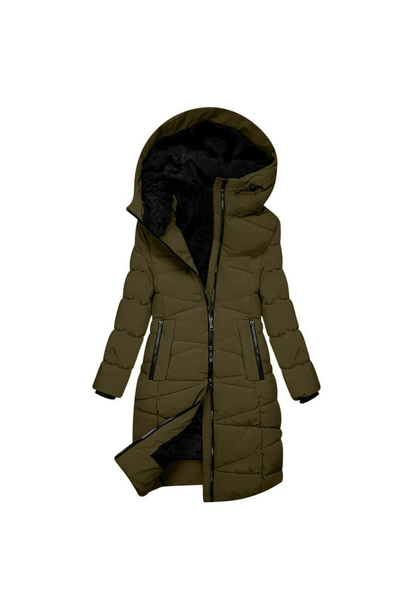 Women's Mid Length Down Coat Hooded Lined For Warmth & Comfort Women Winter Coat Maternity Winter Coat The Coat for Women Maternity down Coats Women Weather Proof Coats Women Jean Jacket with Hoodie