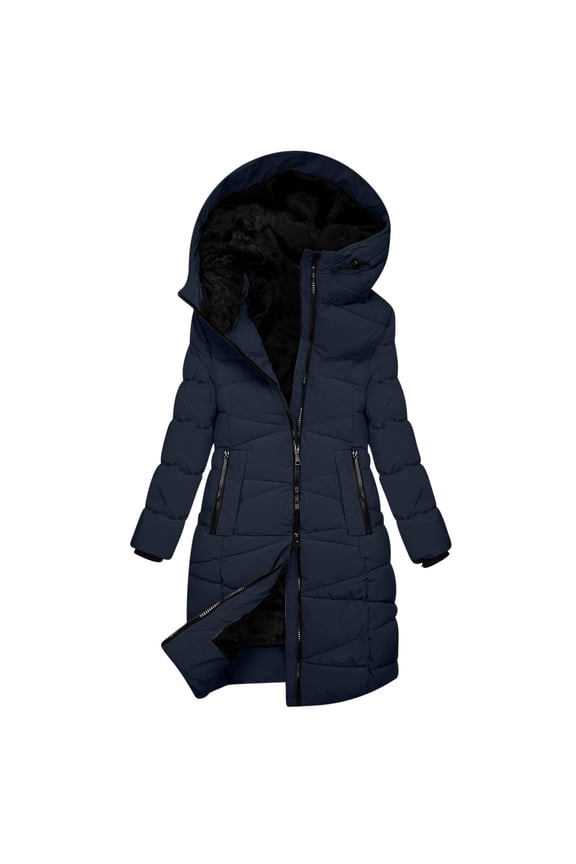 Women's Mid Length Down Coat Hooded Lined For Warmth & Comfort Women Winter Coat Maternity Winter Coat The Coat for Women Maternity down Coats Women Weather Proof Coats Women Jean Jacket with Hoodie