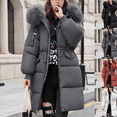 thumbnail image 1 of Women's Mid-Length Hooded Parka with Detachable Faux Fur Trim Waterproof Insulated Winter Coat Thermal Warm Jacket for Casual Outdoor, 1 of 7