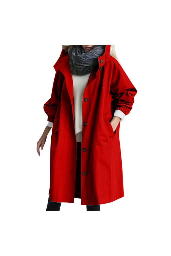Women's Mid Length Trench Coat Casual Outerwear with Belted Waist and Long Sleeve Design for Stylish Comfort