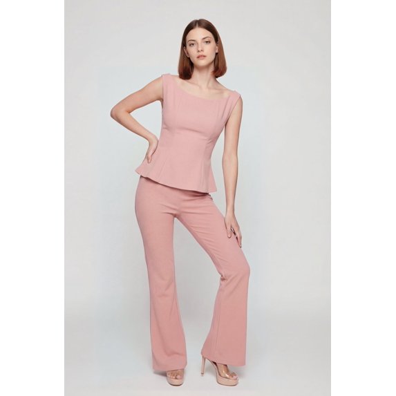 Women's Mid Rise Boot Cut Crepe Knit Pants