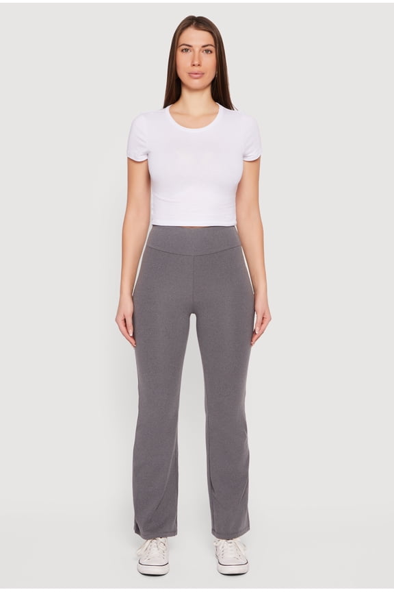 Women's Mid Rise Brushed Knit Bootcut Pants