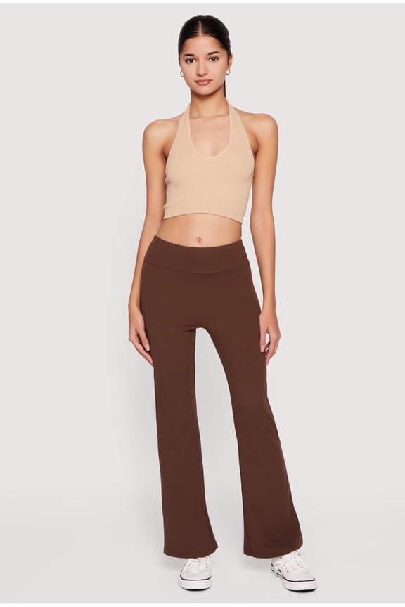 Women's Mid Rise Brushed Knit Bootcut Pants