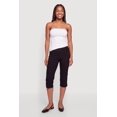 thumbnail image 1 of Women's Mid Rise Capris Pants with Faux Pockets, 1 of 4