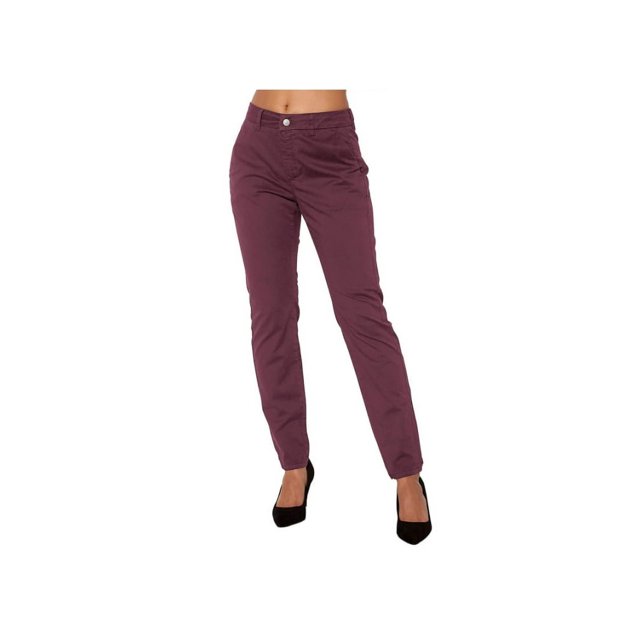 Women's MidRise Cotton Casual Work Pants Daily Solid Color Comfortable