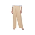 thumbnail image 1 of Women's Mid Rise Crossover Pleat Wide-Leg Pants Sand 2, 1 of 1