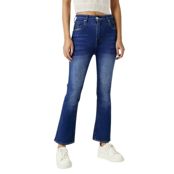 Women's Mid Rise Denim Jeans, Regular Fit, Sexy Style, Made of Denim, Versatile for Everyday Wear, Pairs Well with Different Footwear, Sizes S XXL
