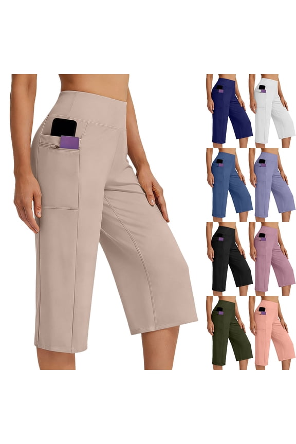 Women's Mid Rise Elastic Waist Jogger Pants, Tummy Smoothing Workout Yoga Pants, Lightweight Casual Lounge Pants for Gym, Running, or Errands, Comfortable Athletic | CSEONE,Army Green L