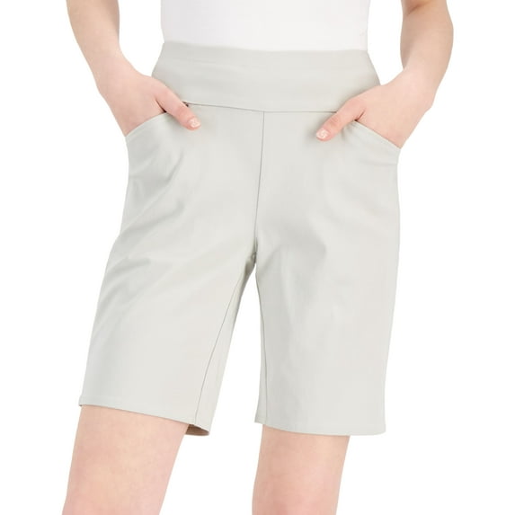Women's Mid Rise Pull-On Bermuda Shorts Toadstool 12