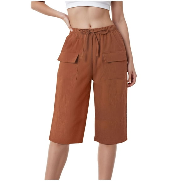 Women's Mid-Rise Slim-Fit 10" Inseam Bermuda Khaki Short