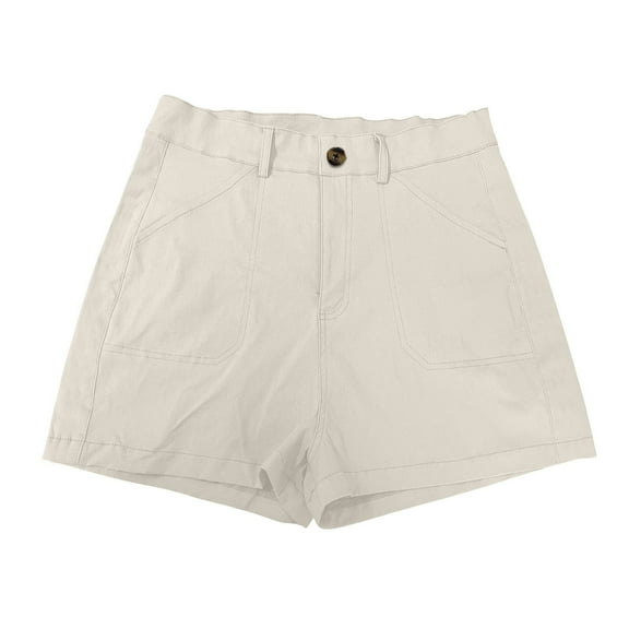 Women's Mid-Rise Slim-Fit 5 Inch Inseam Khaki Short (Available in Straight and Curvy Fits)