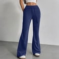 thumbnail image 1 of Women's Mid Rise Slim Flare Pant Soft&nbsp; Drawstring Tie Casual Lounge Yoga Pants, 1 of 6