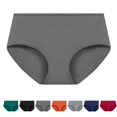 thumbnail image 1 of Women's Mid Rise Solid Cotton Brief Panties Soft Stretch Breathable Full Coverage Underwear Comfort Daily Ladies Bikini Panties ,M,Dark Gray, 1 of 3